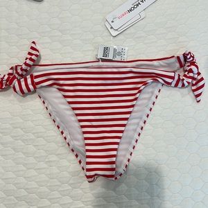 NWT Banana Moon Bikini Bottoms (red and white striped XS)
